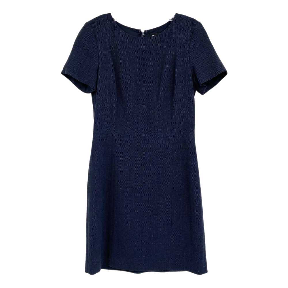 Theory Navy Blue Mini Dress | Elegant Wool Blend for Any Occasion